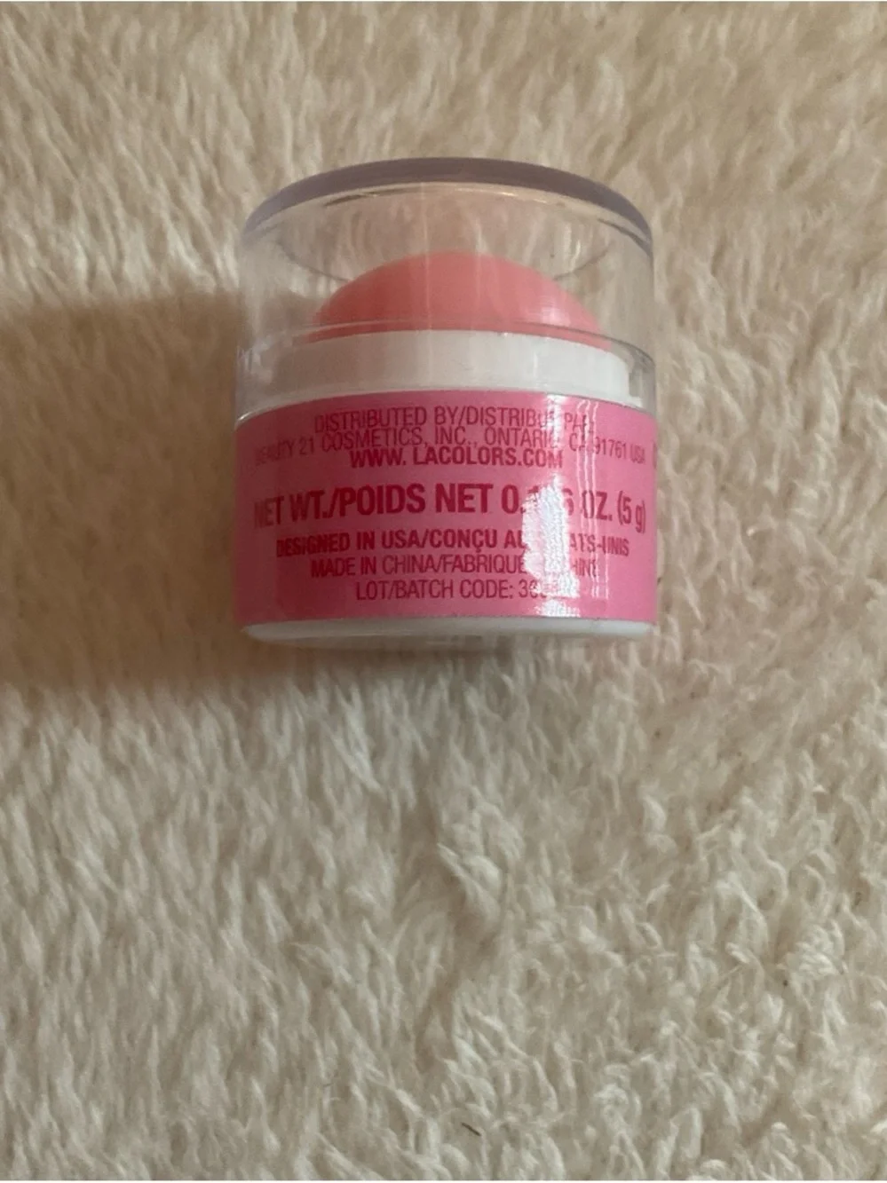 L.A. Colors Fro-Yo Strawberry Lip Balm - Pink